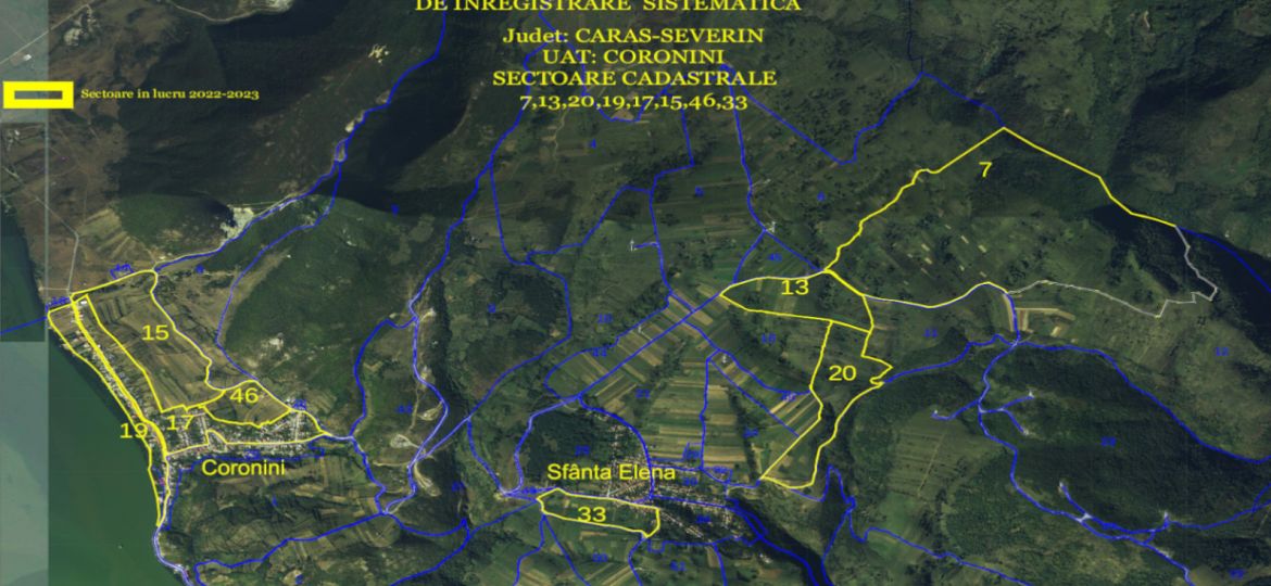 HARTA SECTOARE CADASTRALE CORONINI